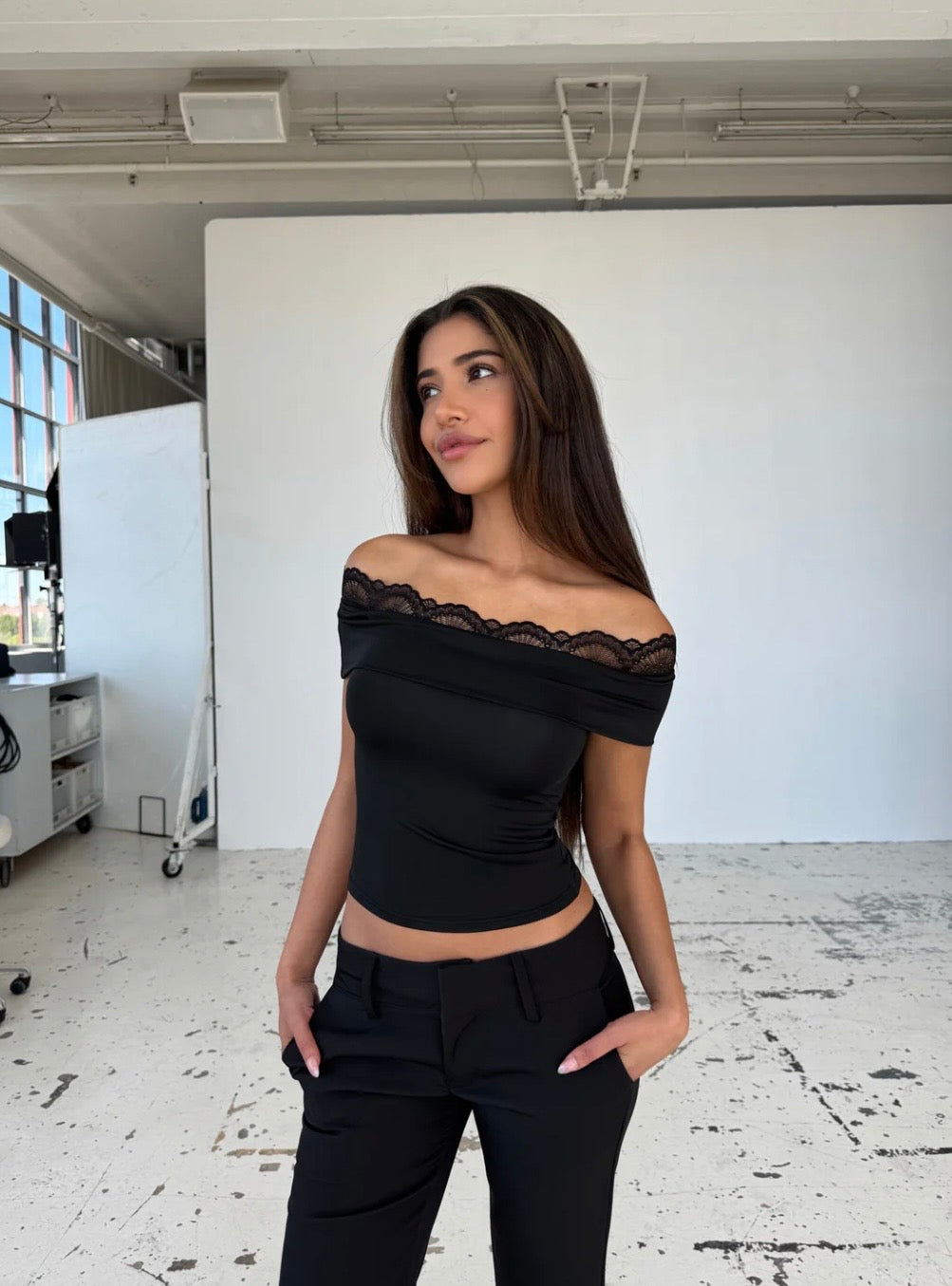 Rowan Lace Top - Black