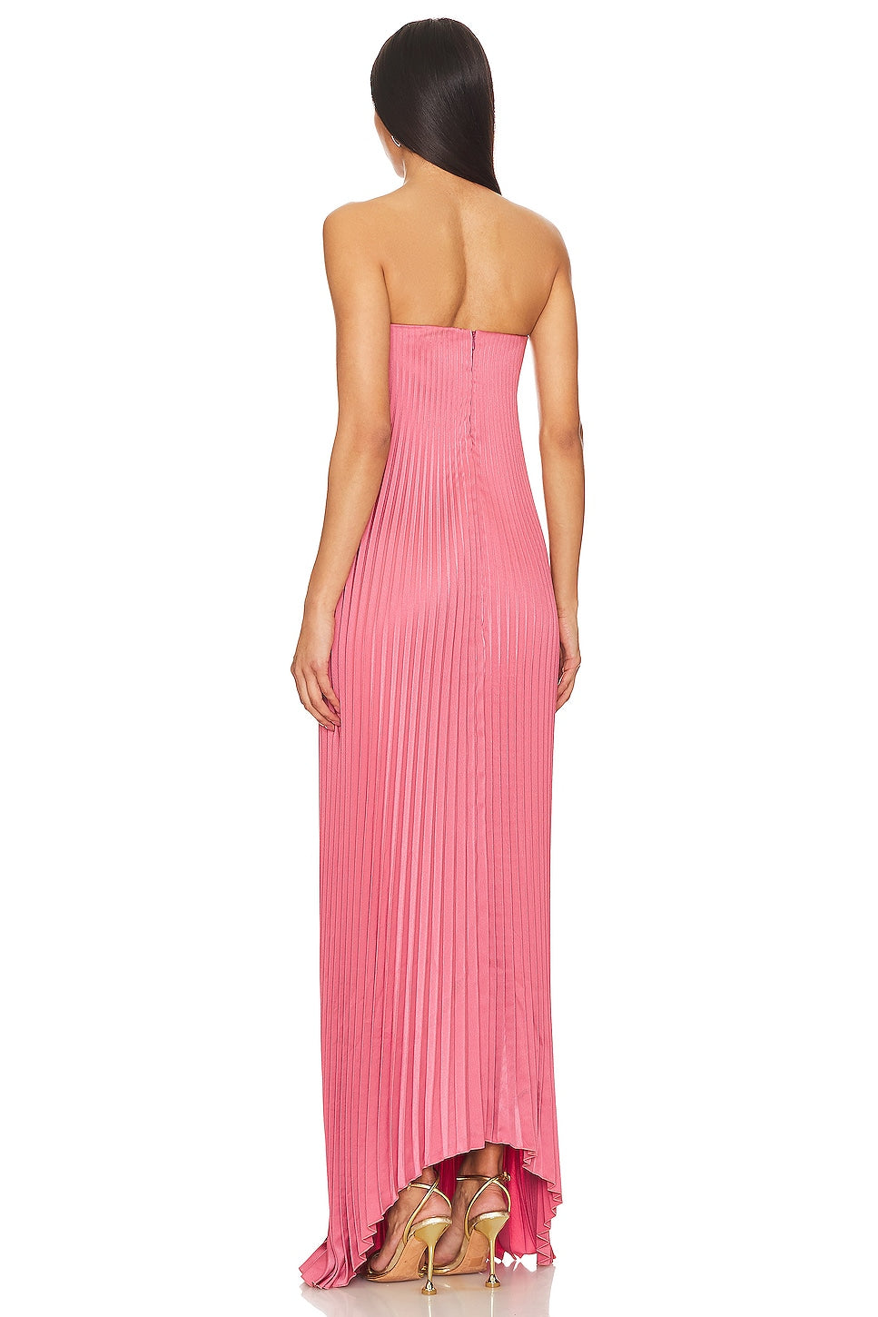 L’Idee Black Tie Gown Fully Pleated - Pink