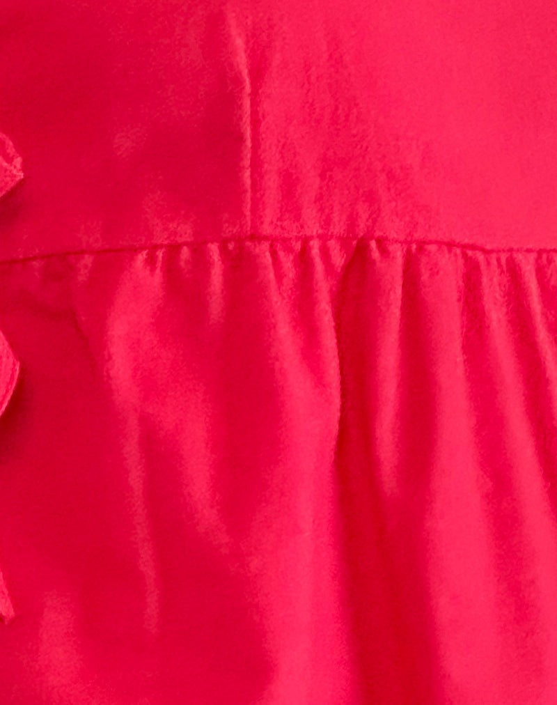 Sienna Tie-Side Top - Red