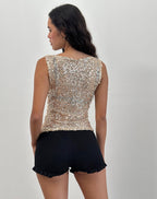 Esme Sequin Top - Gold