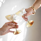 Conch Shell Cocktail Glass: Gold