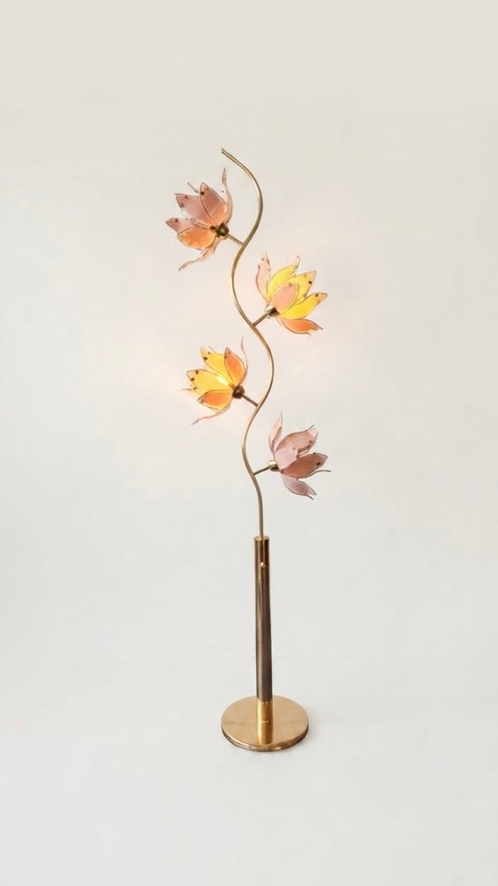 Lotus Flower Floor Lamp - Pink