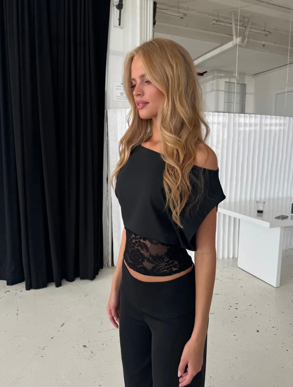 Ailee Lace Top - Black
