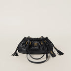 Miu Miu Joie Nappa Leather Shoulder Bag - Black