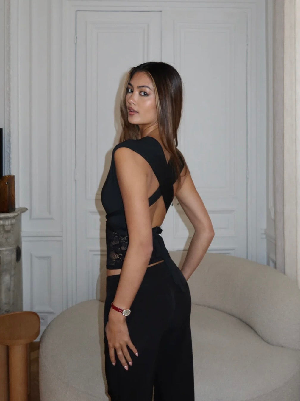 Virelle Lace Top - Black