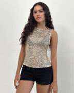 Esme Sequin Top - Gold