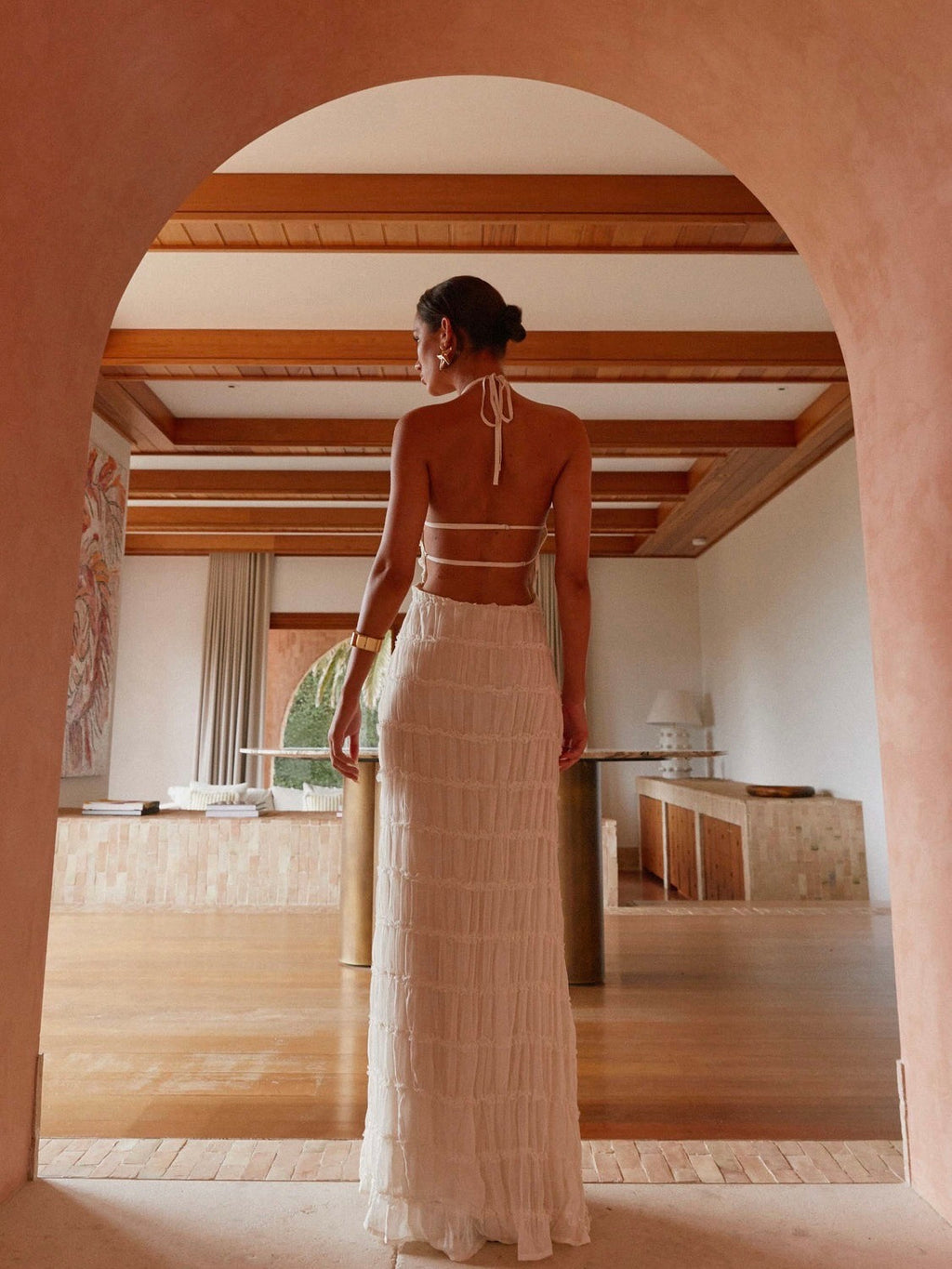 Aullie Maxi Dress - White