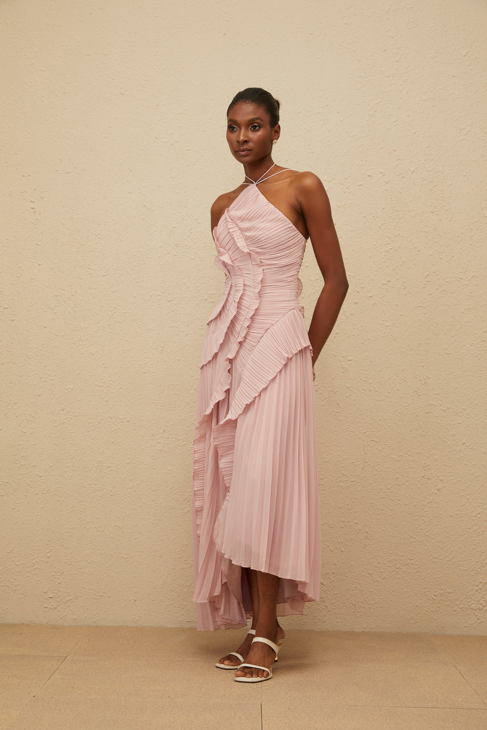 Amur Lorelie Halter Gown - Pink