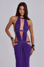 6AM Cut Out Maxi Dress - Purple