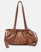 Miu Miu Joie Nappa Leather Shoulder Bag - Light Brown
