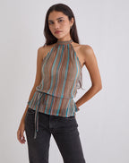 Brienna Shimmer Top - Earth