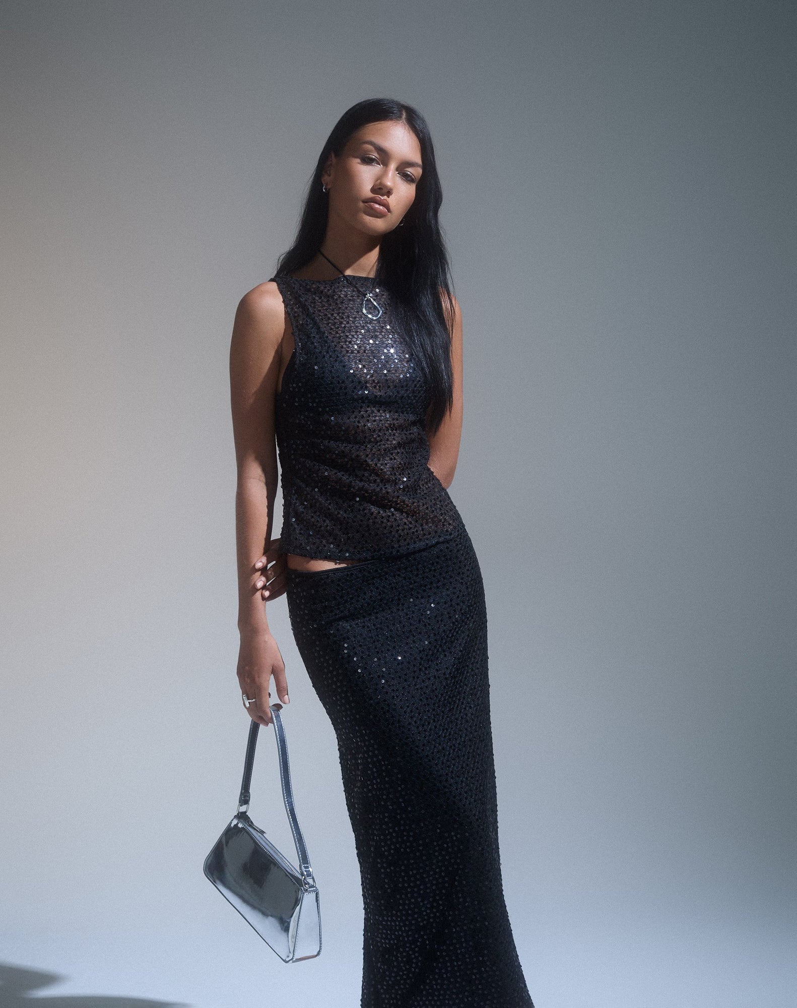 Esme Sequin Top - Black