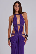 6AM Cut Out Maxi Dress - Purple