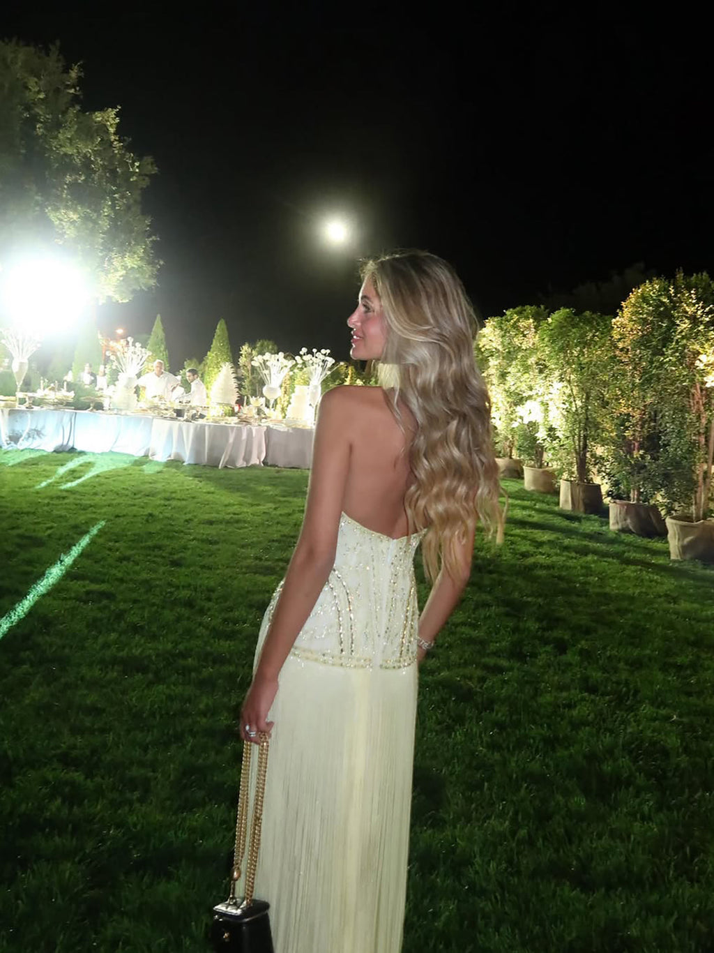 Serena Halter Fringe Maxi Dress - Butter Yellow